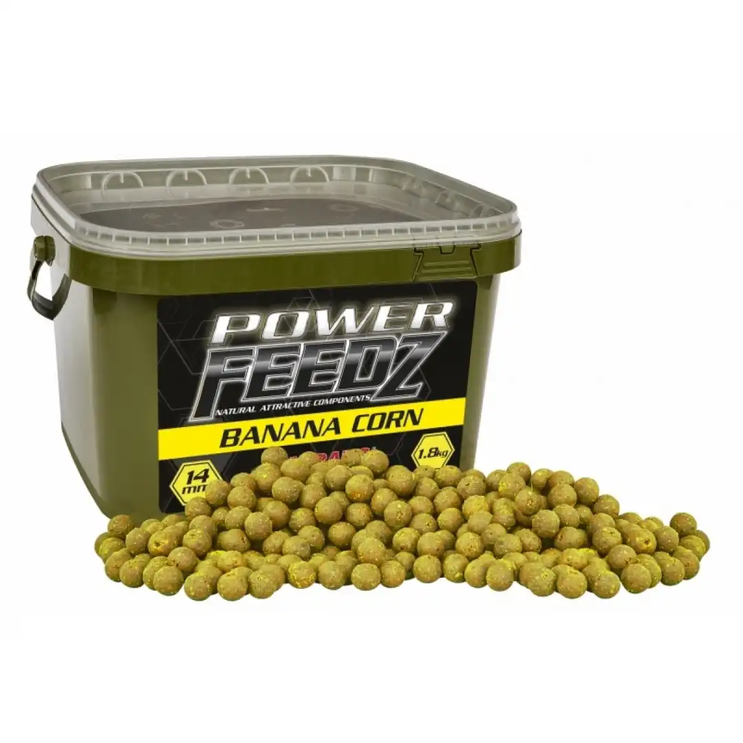Starbaits Power Feedz Boilies - Banana Corn
