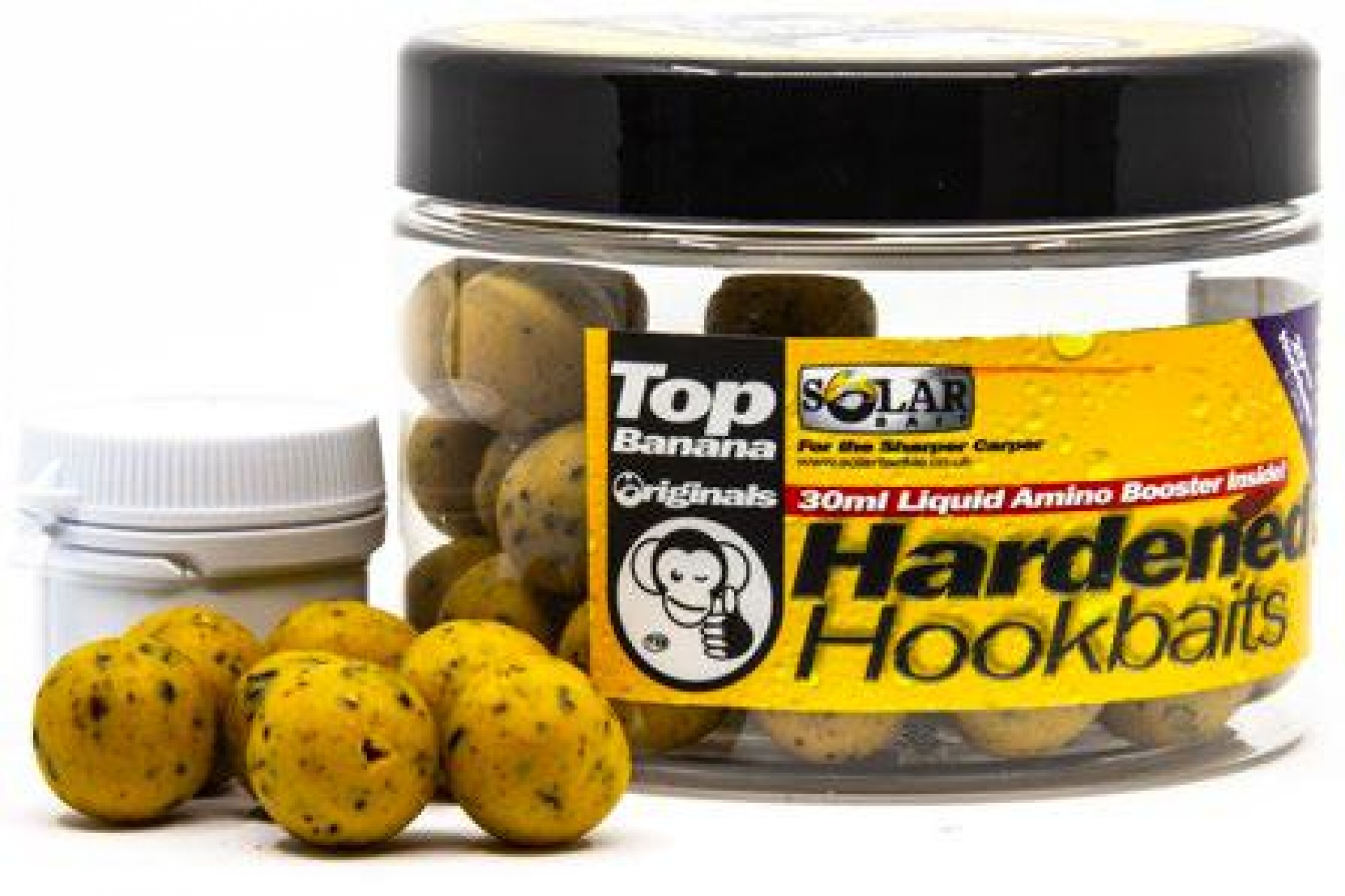 NEW SOLAR Top Banana Hardened Hookbaits + Amino Liquid