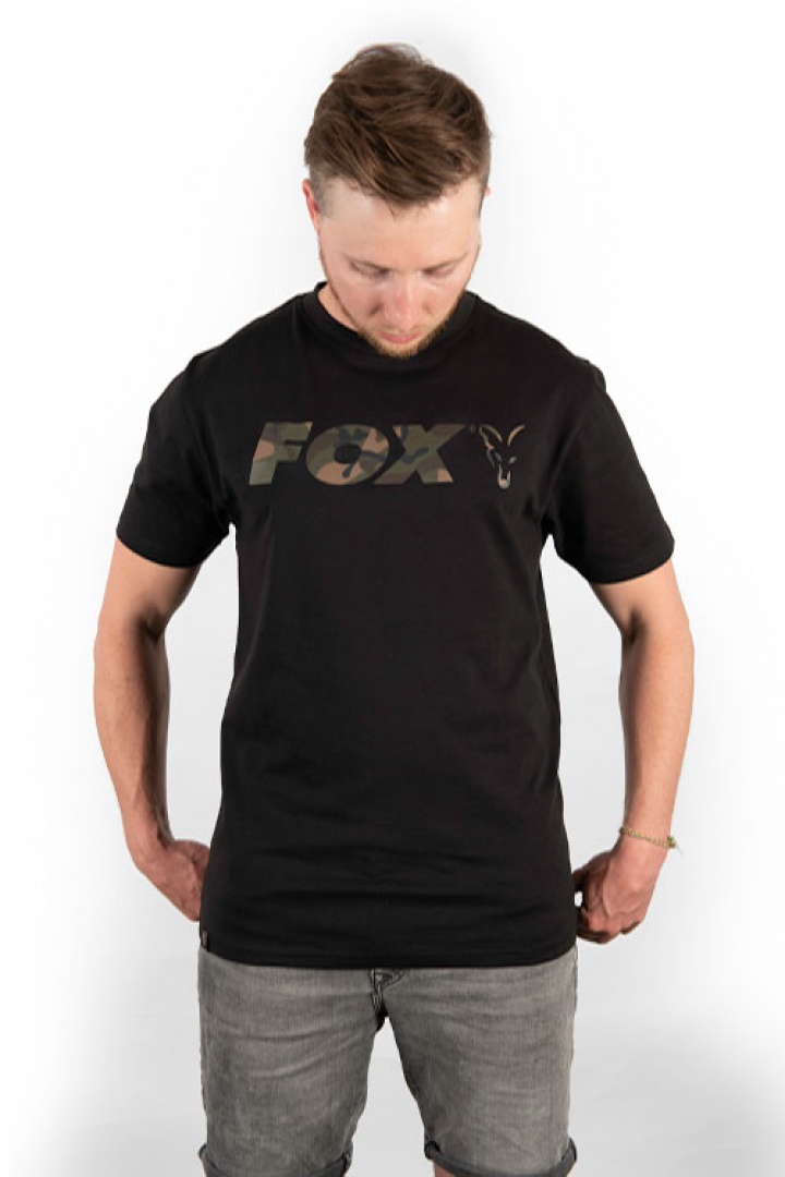 Fox Black/Camo Print T-shirt