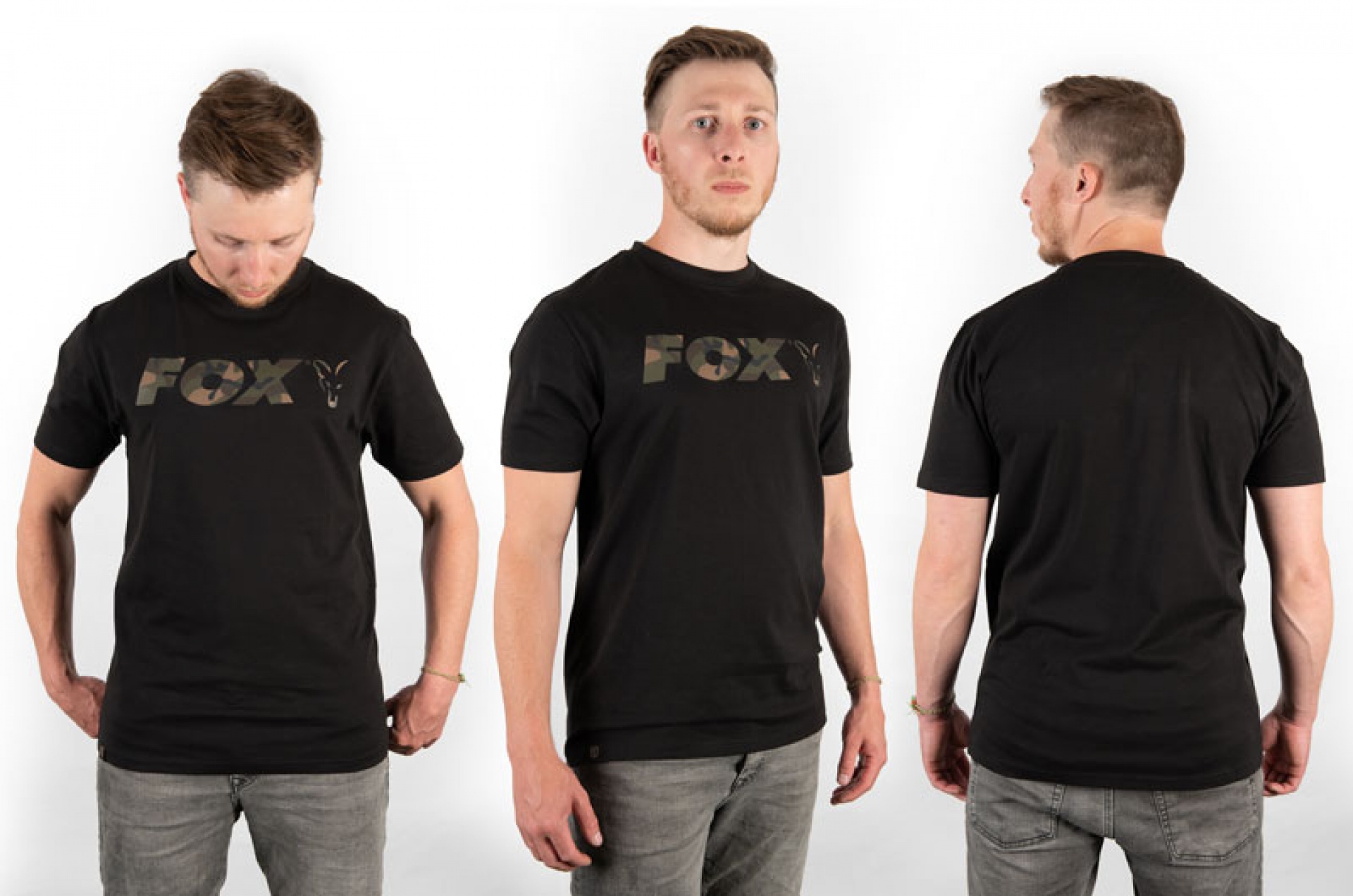 Fox Black/Camo Print T-shirt