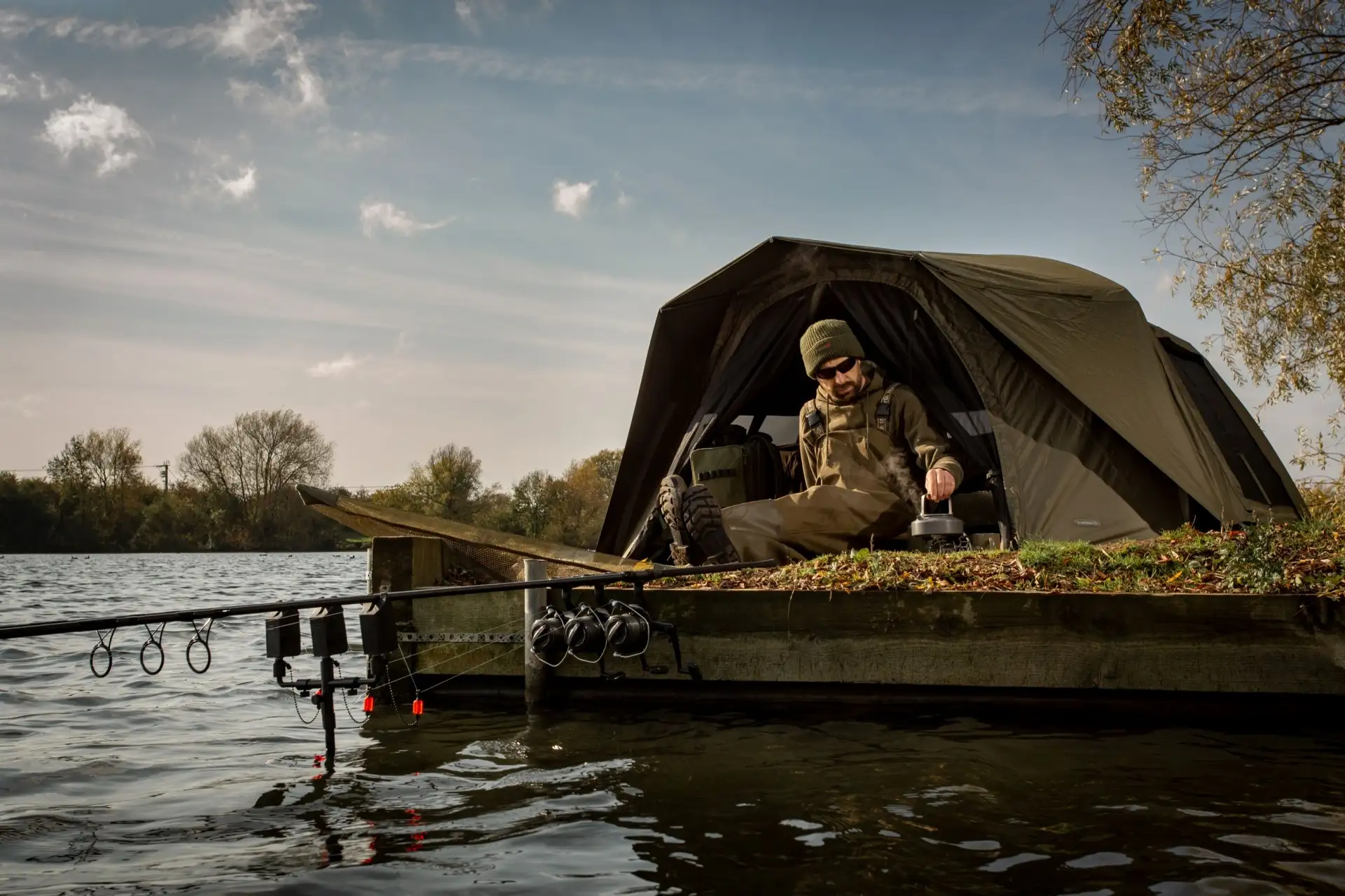 Trakker Tempest 100 Brolly Skull Cap Wrap Aquatexx EV 1.0