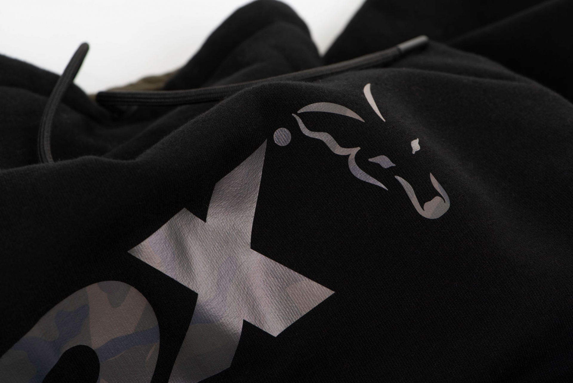 Fox Black / Camo Print Hoody