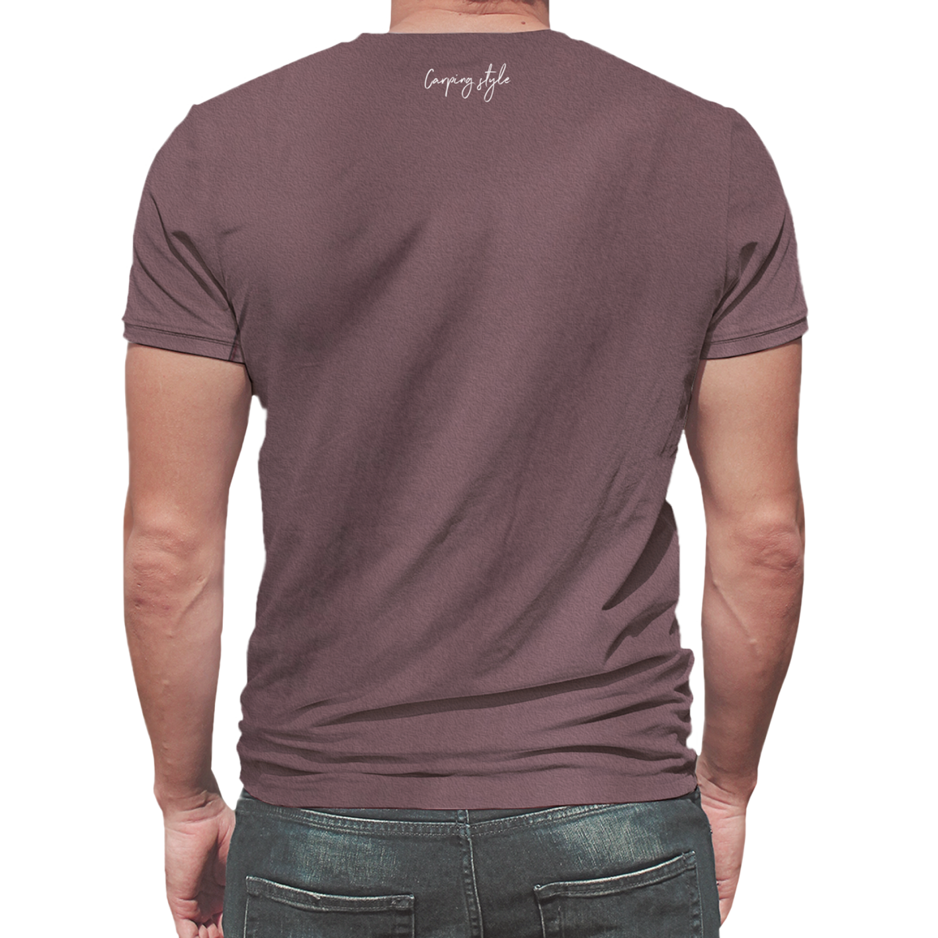 Rockworld Carping Style Melange Burgund  - Camiseta para hombre