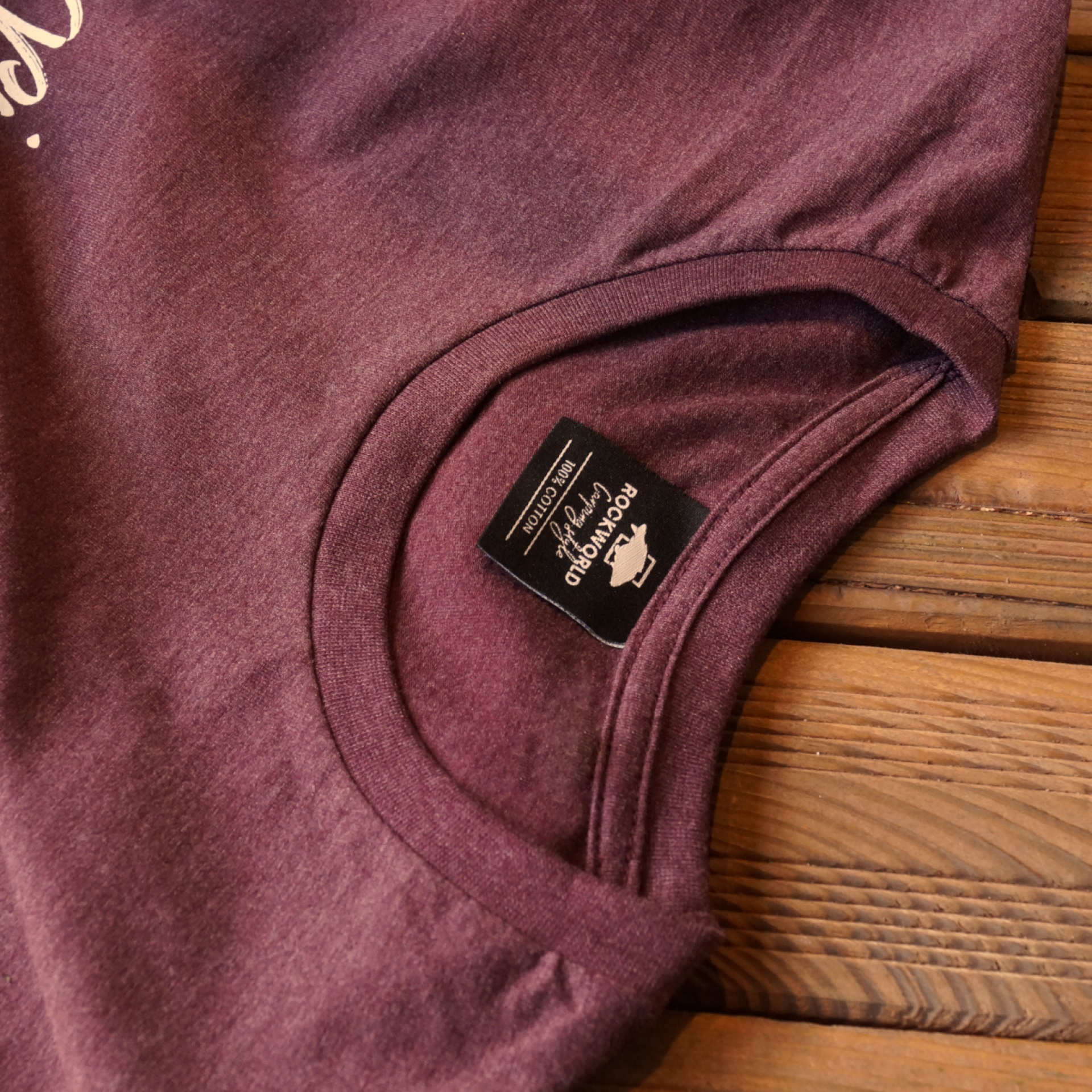 Rockworld Carping Style Melange Burgund  - Camiseta para hombre