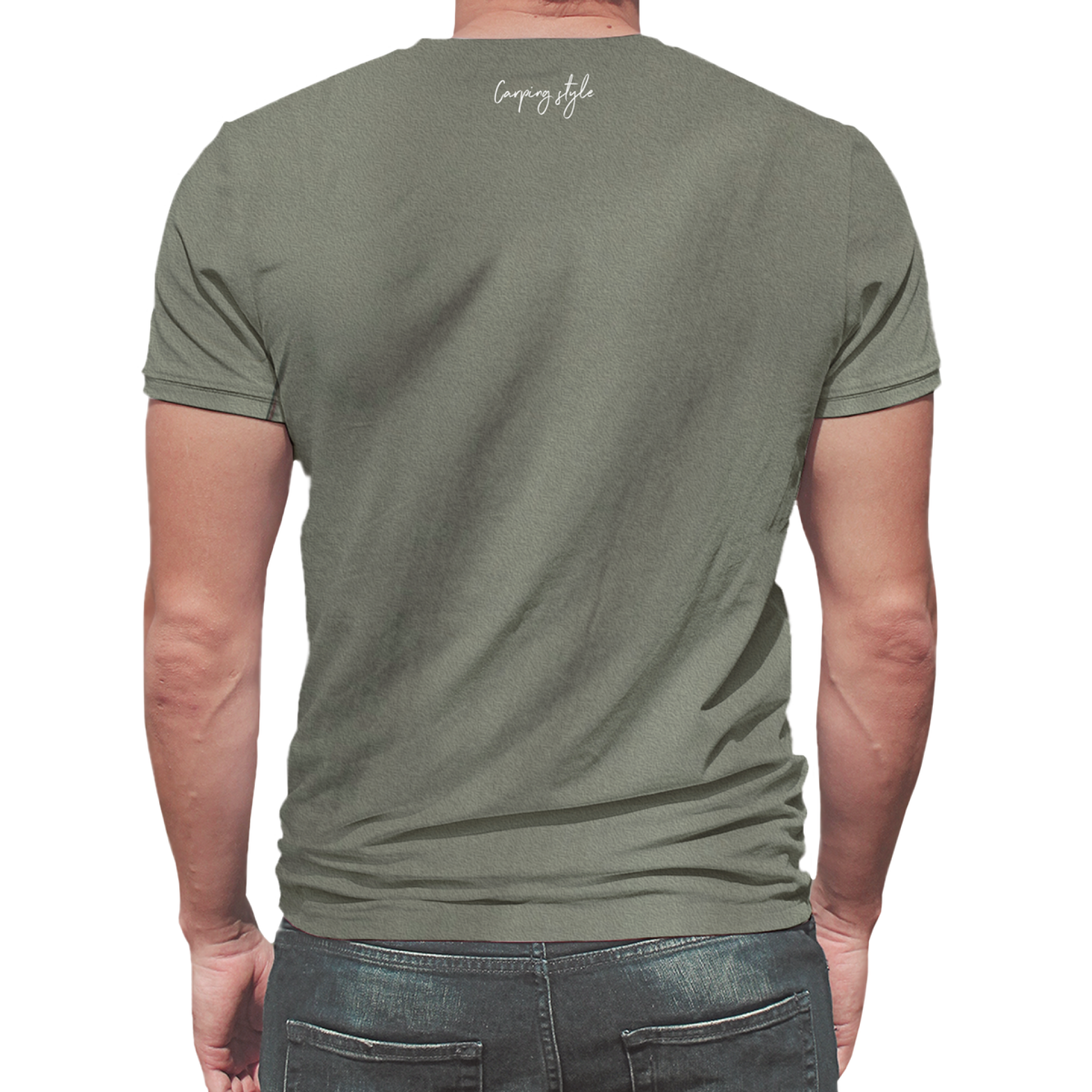 Rockworld Carping Style Melange Khaki  - Men's T-Shirt