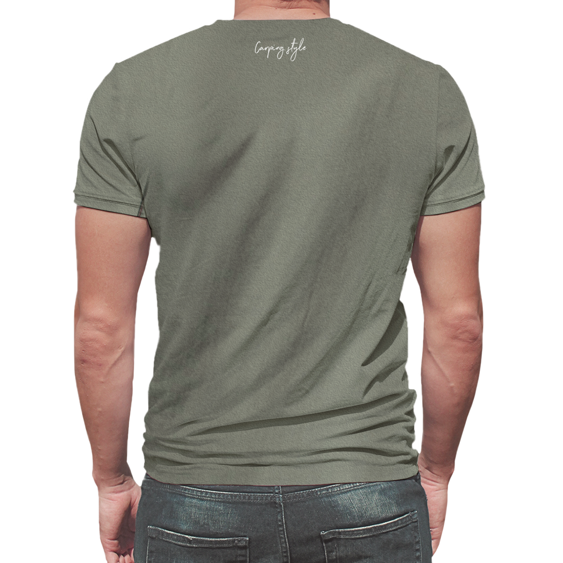 Rockworld Carping Style Melange Khaki  - Camiseta para hombre