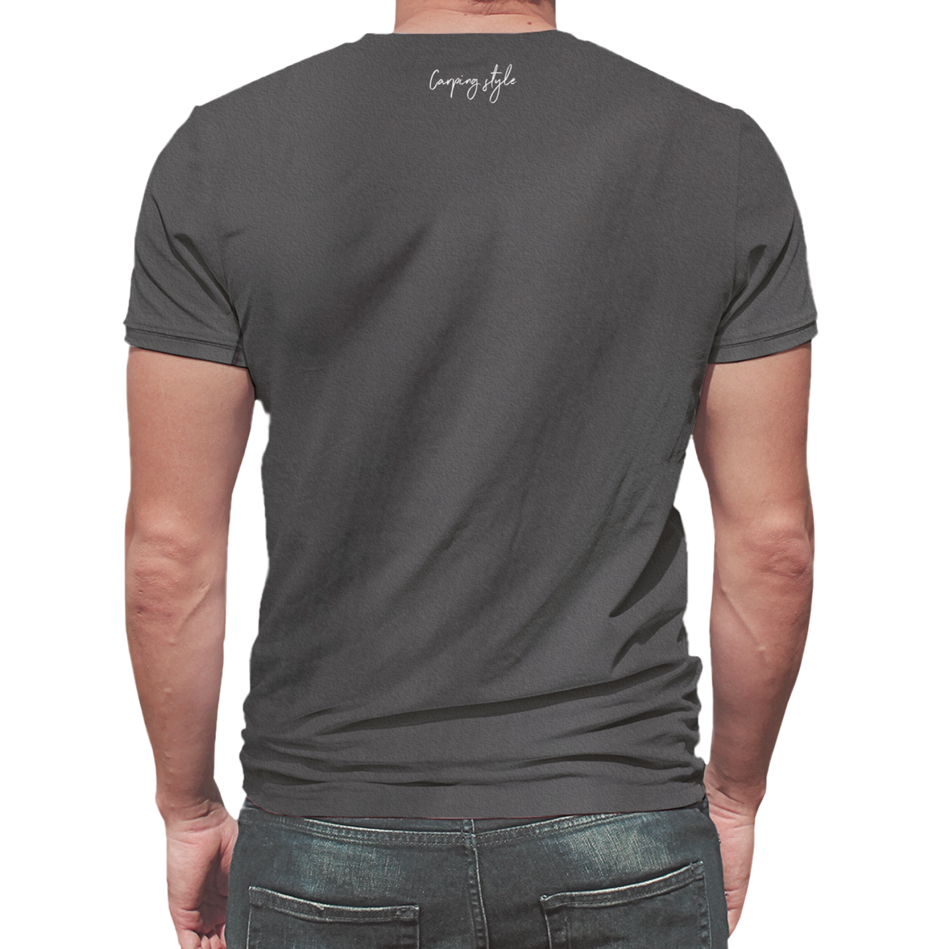 Rockworld Carping Style Melange Charcoal  - Men's T-Shirt