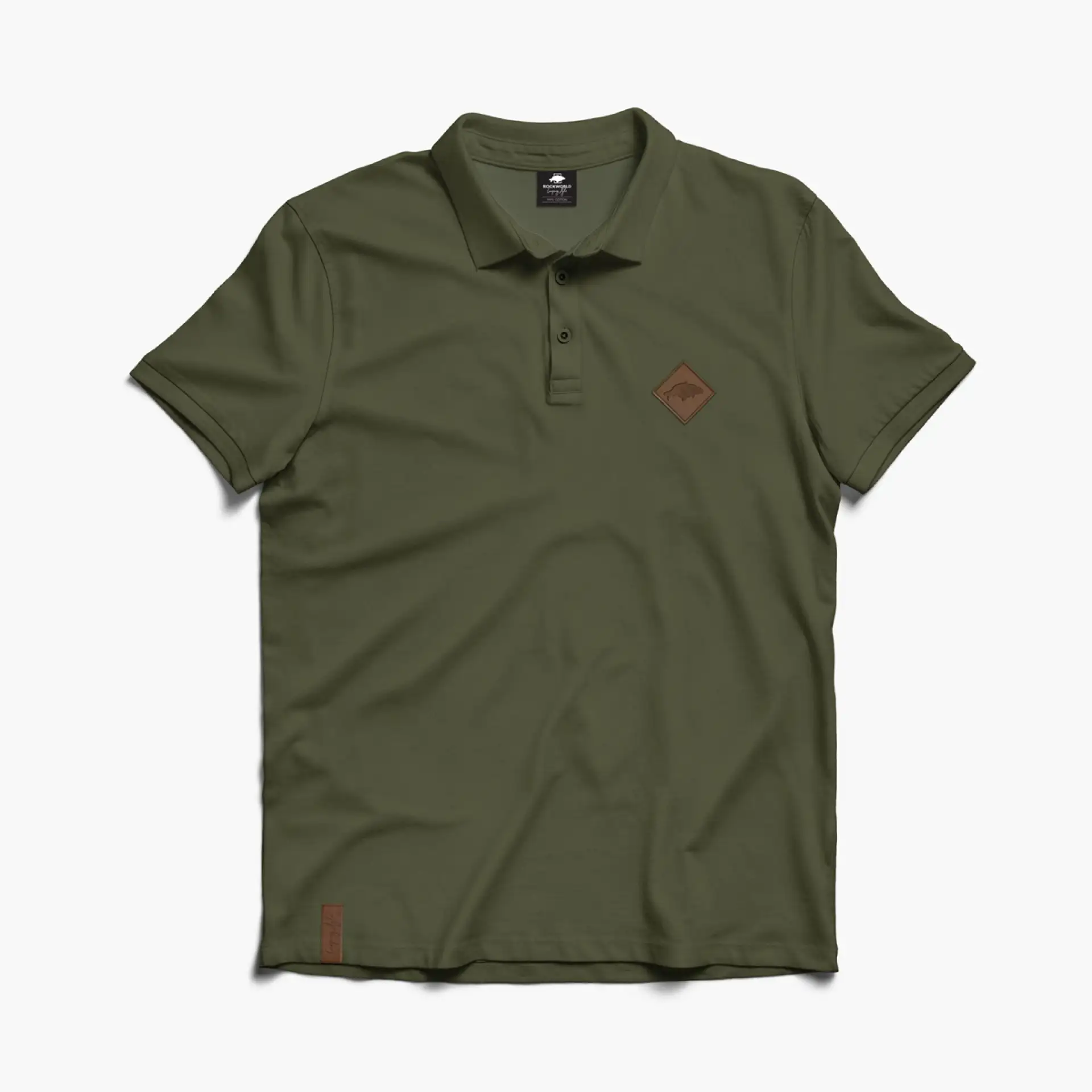 Rockworld - Maglietta polo uomo khaki
