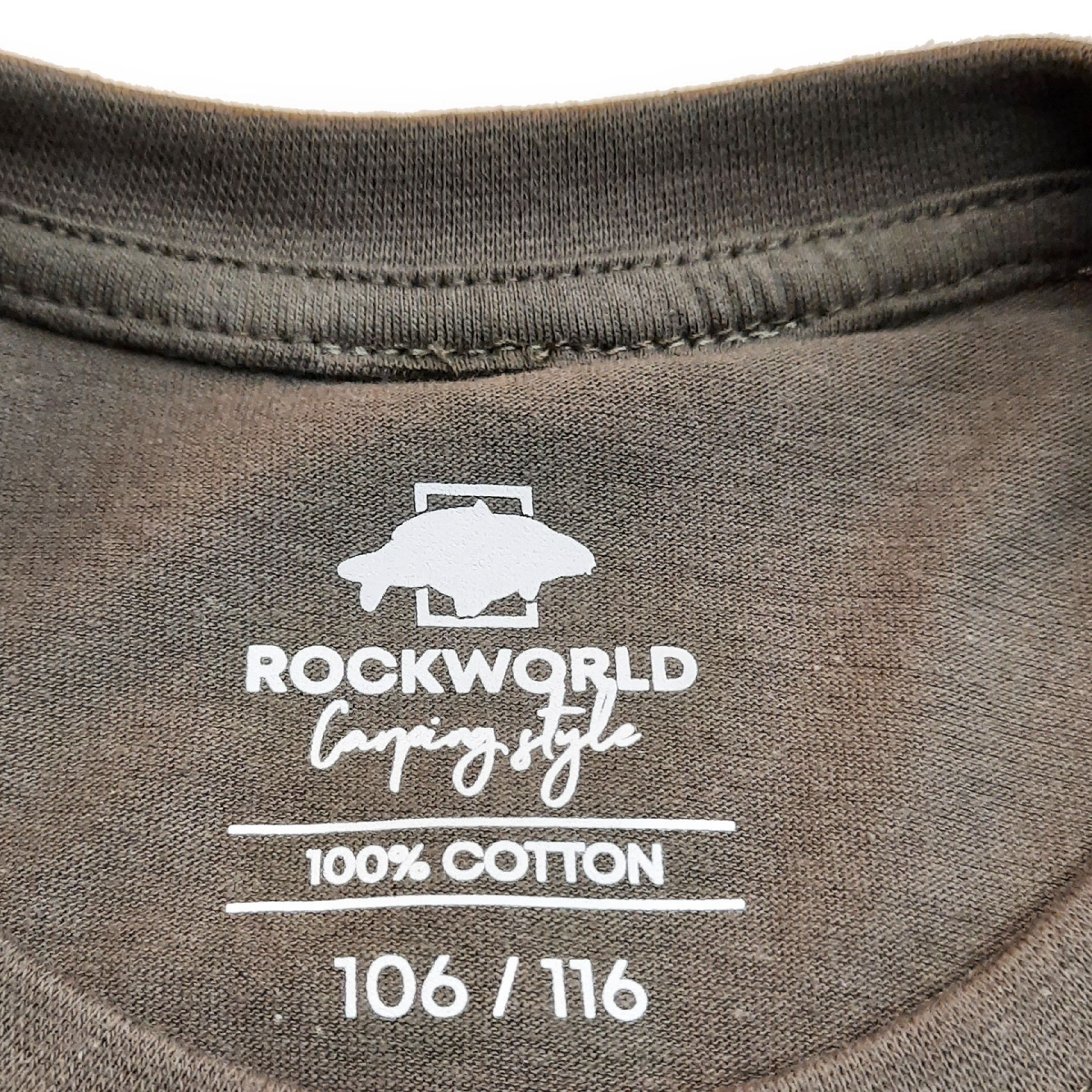 Rockworld Carping Style - Vaikiška chaki spalvos marškinėliai