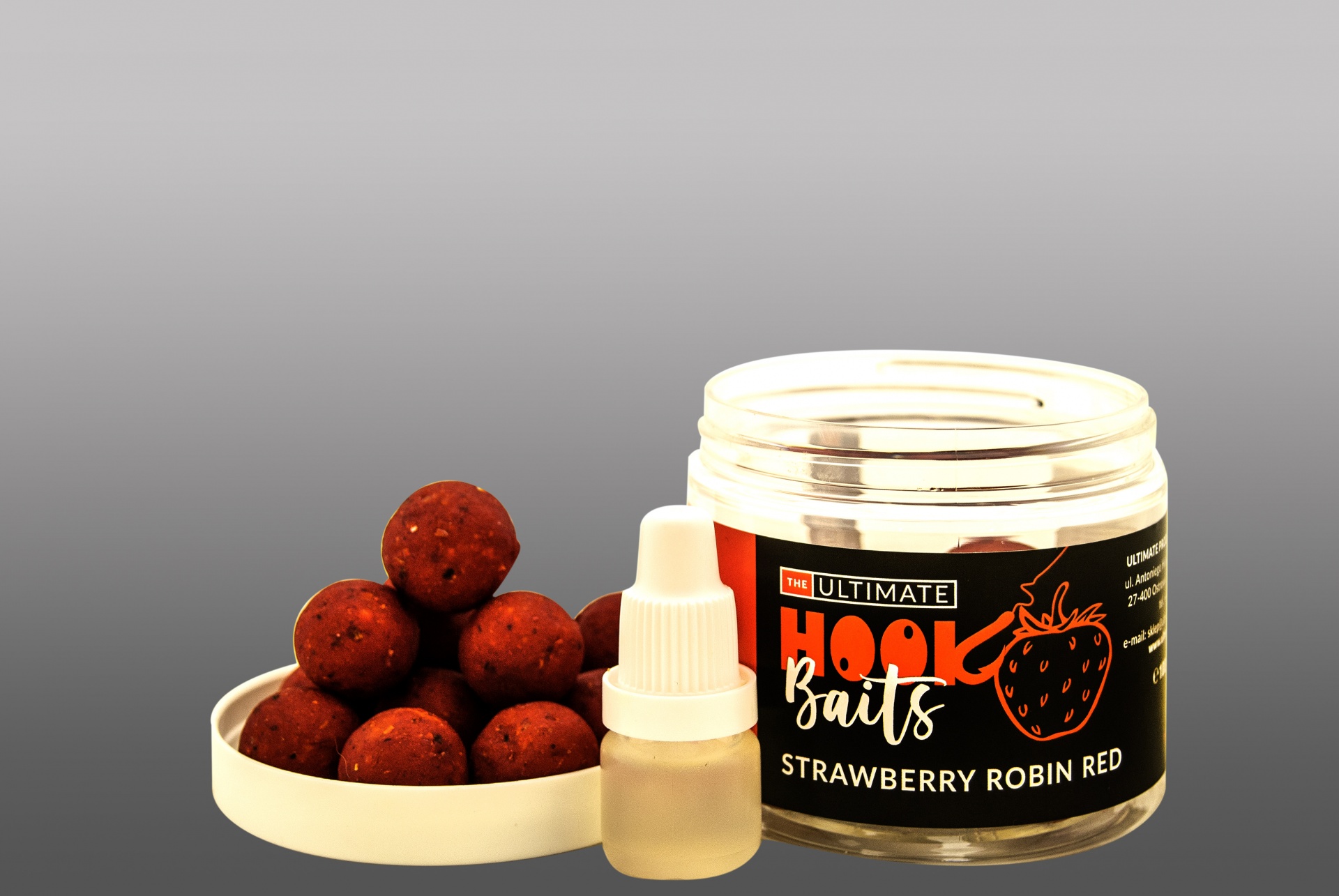 NEW UltimateProducts Juicy Series Strawberry-Robin Red Hookbaits  