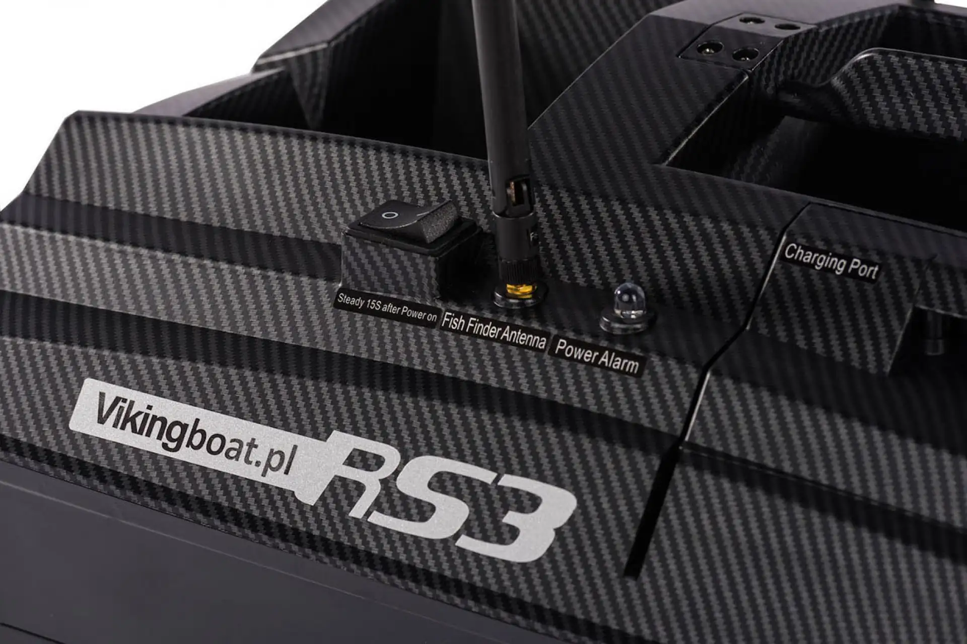 Viking Boat RS3 Carbon - (Sonda Eco TAB500 para Teléfono + Dispensador de Cebo)