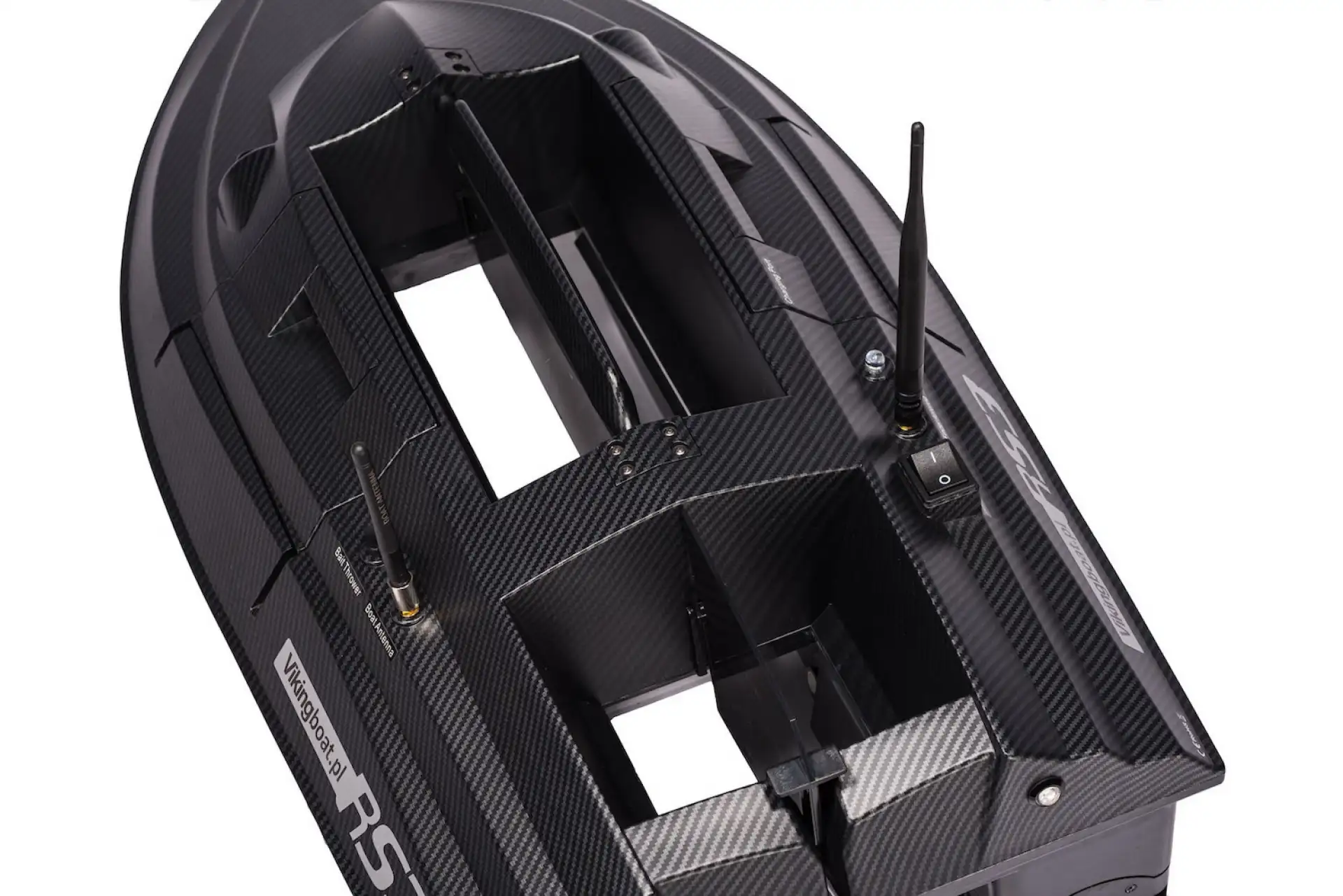 Viking Boat RS3 Carbon - (Sonda Eco TAB500 para Teléfono + Dispensador de Cebo)