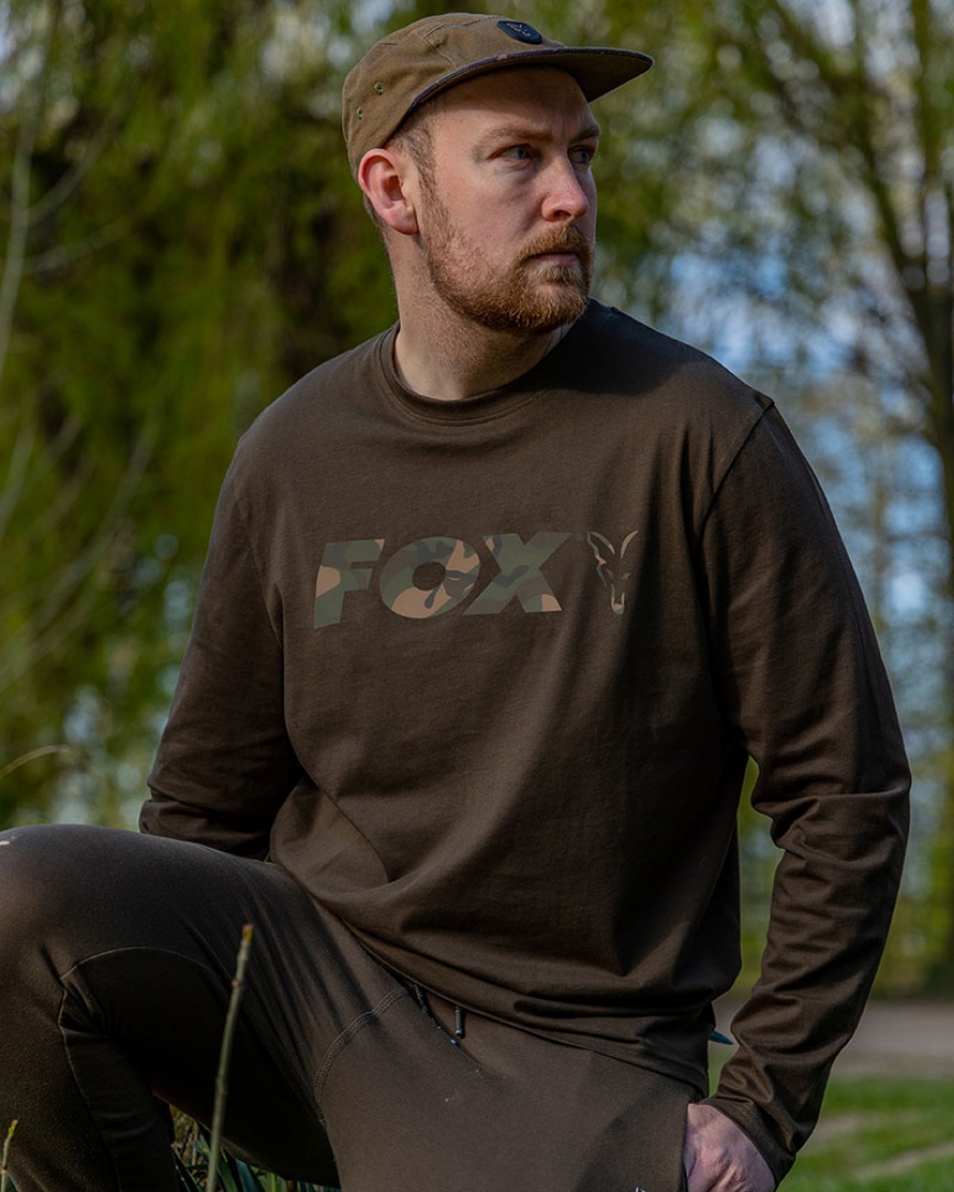 Fox Khaki/Camo Raglan Long Sleeve T-Shirt