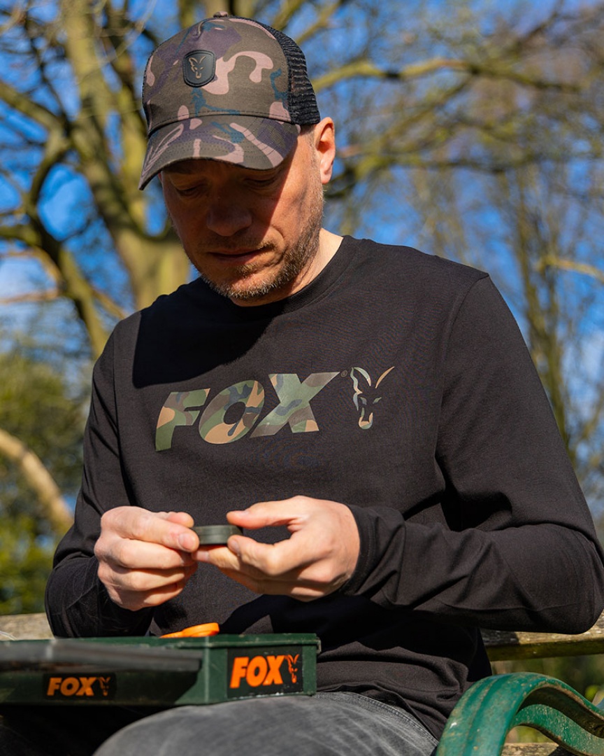 Fox Black/Camo Raglan Long Sleeve T-Shirt 