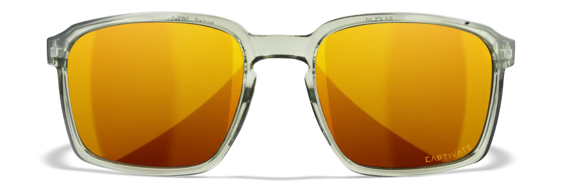 WileyX ALFA Captivate Polarized Bronze Mirror Copper Gloss Crystal Light Olive/Grey Frame