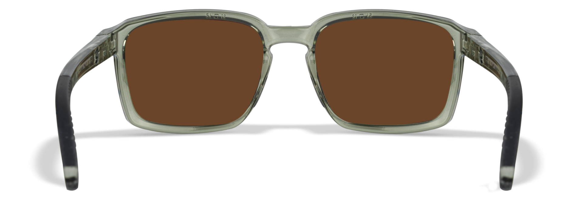 WileyX ALFA Captivate Polarized Bronze Mirror Copper Gloss Crystal Light Olive/Grey Frame