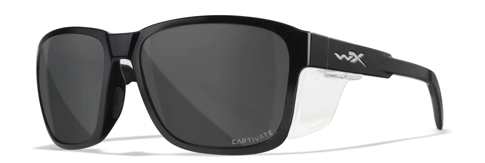 WileyX TREK Captivate Polarized Smoke Grey Gloss Black Frame