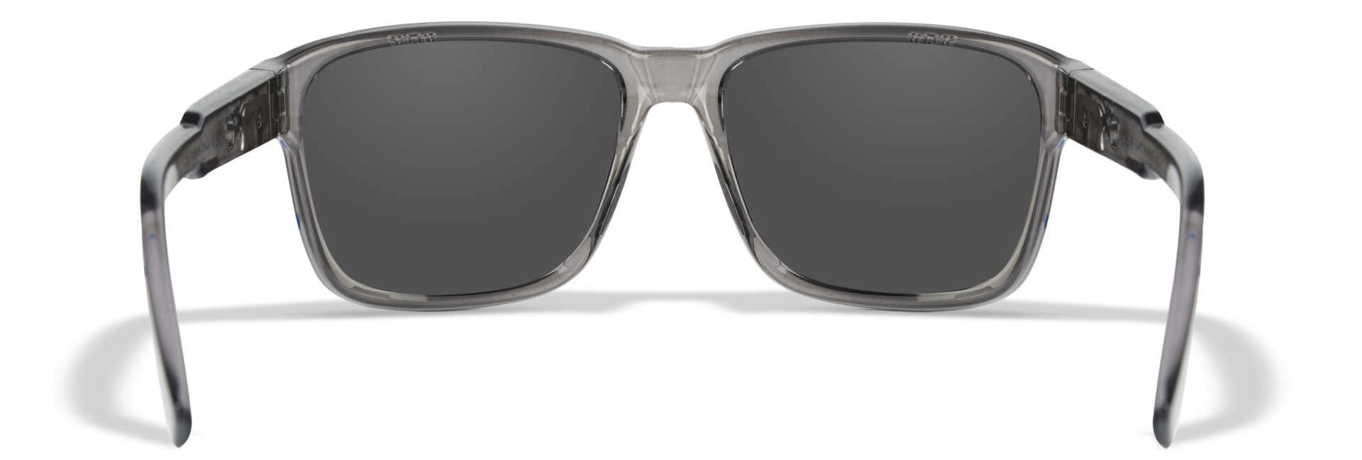 WileyX TREK Captivate Polarized Blue Mirror Smoke Grey Gloss Crystal Dark Grey Frame