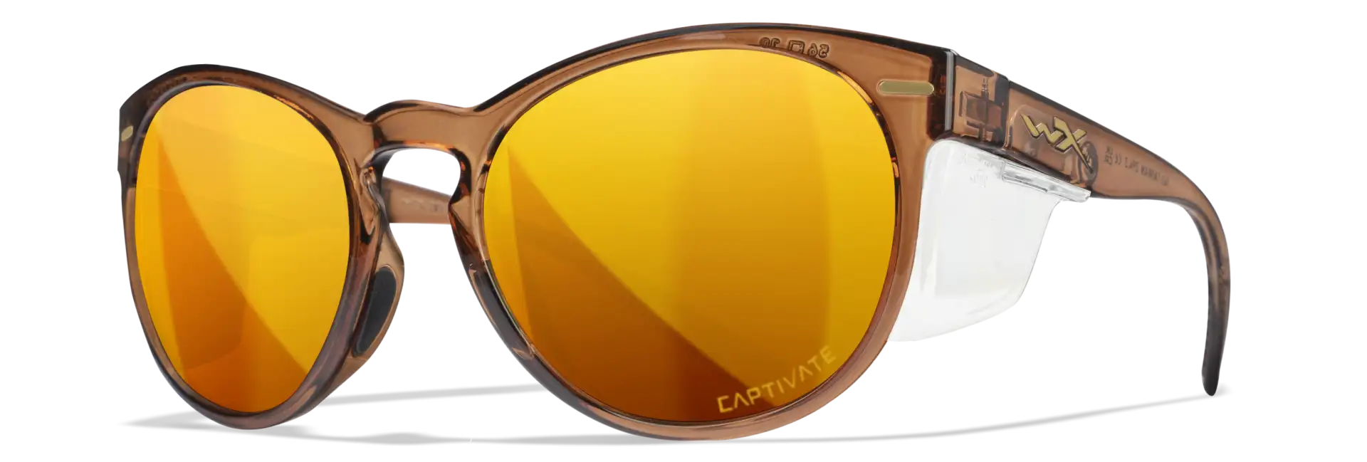 WileyX COVERT Captivate Polarized Bronze Mirror Copper Crystal Rootbeer Frame
