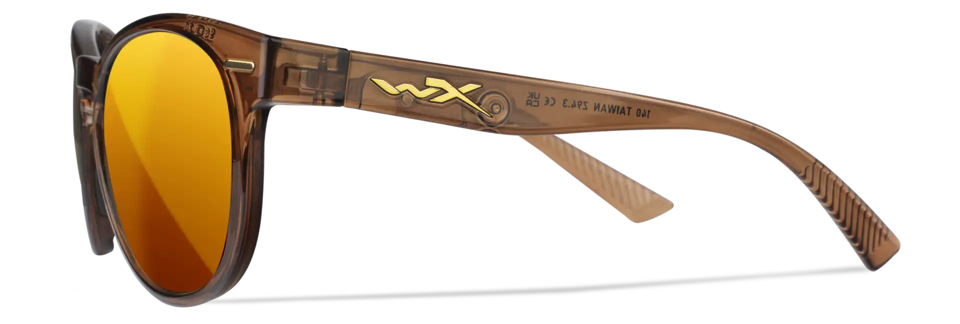WileyX COVERT Captivate Polarized Bronze Mirror Copper Crystal Rootbeer Frame