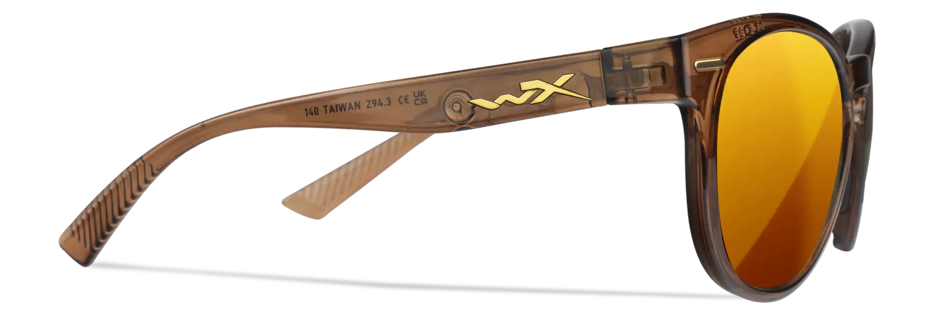 WileyX COVERT Captivate Polarized Bronze Mirror Copper Crystal Rootbeer Frame