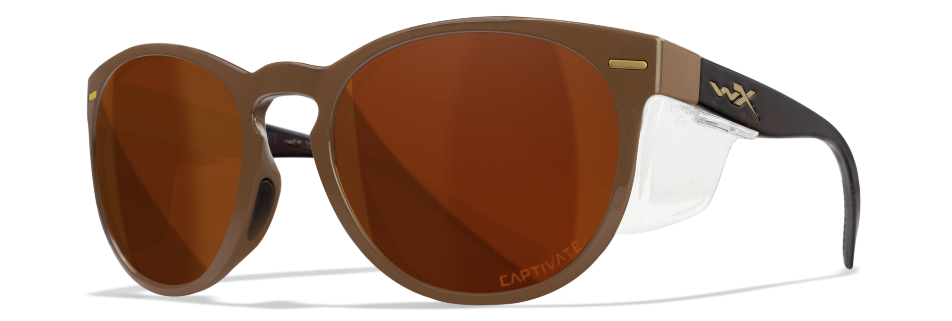 WileyX COVERT Captivate Polarized Copper Gloss Coffee/Crystal Brown Frame