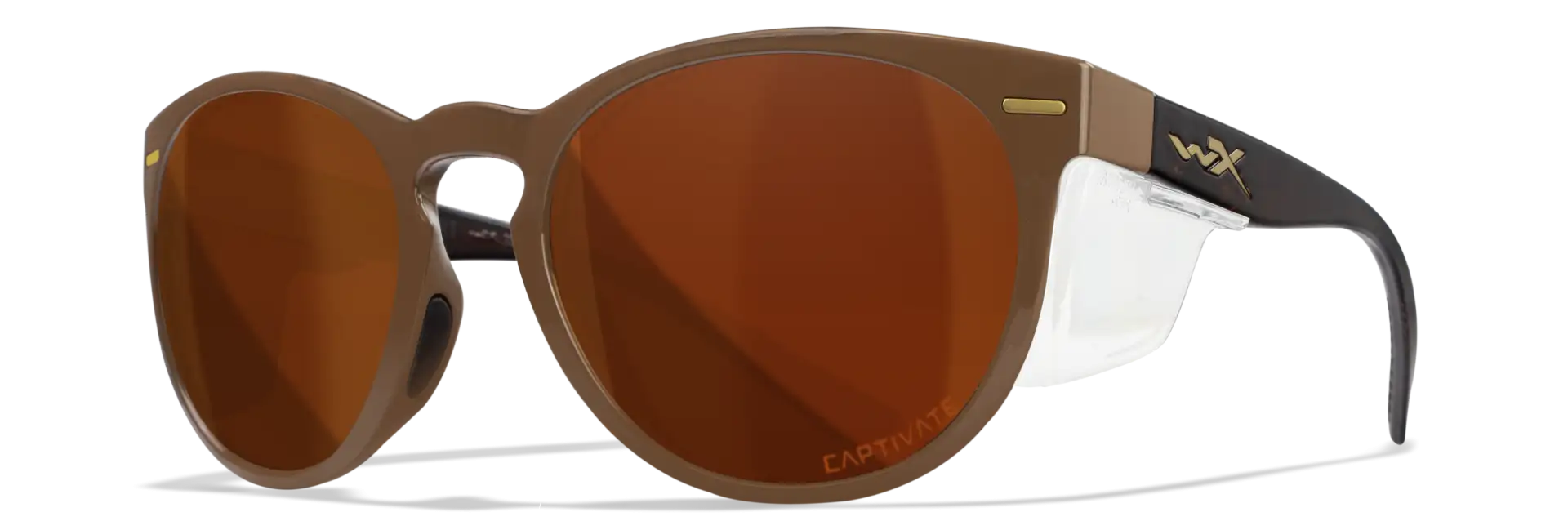 WileyX COVERT Captivate Polarized Copper Gloss Coffee/Crystal Brown Frame