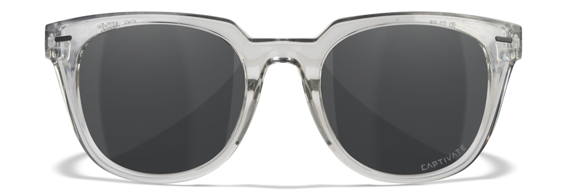 WileyX ULTRA Captivate Polarized Smoke Grey Gloss Crystal Light Grey Frame