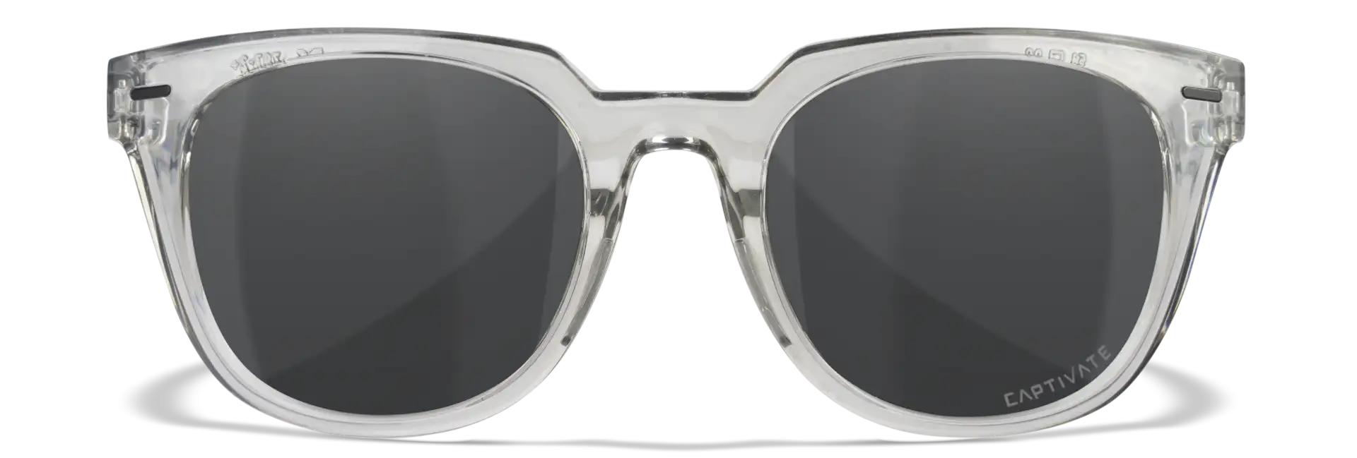 WileyX ULTRA Captivate Polarized Smoke Grey Gloss Crystal Light Grey Frame