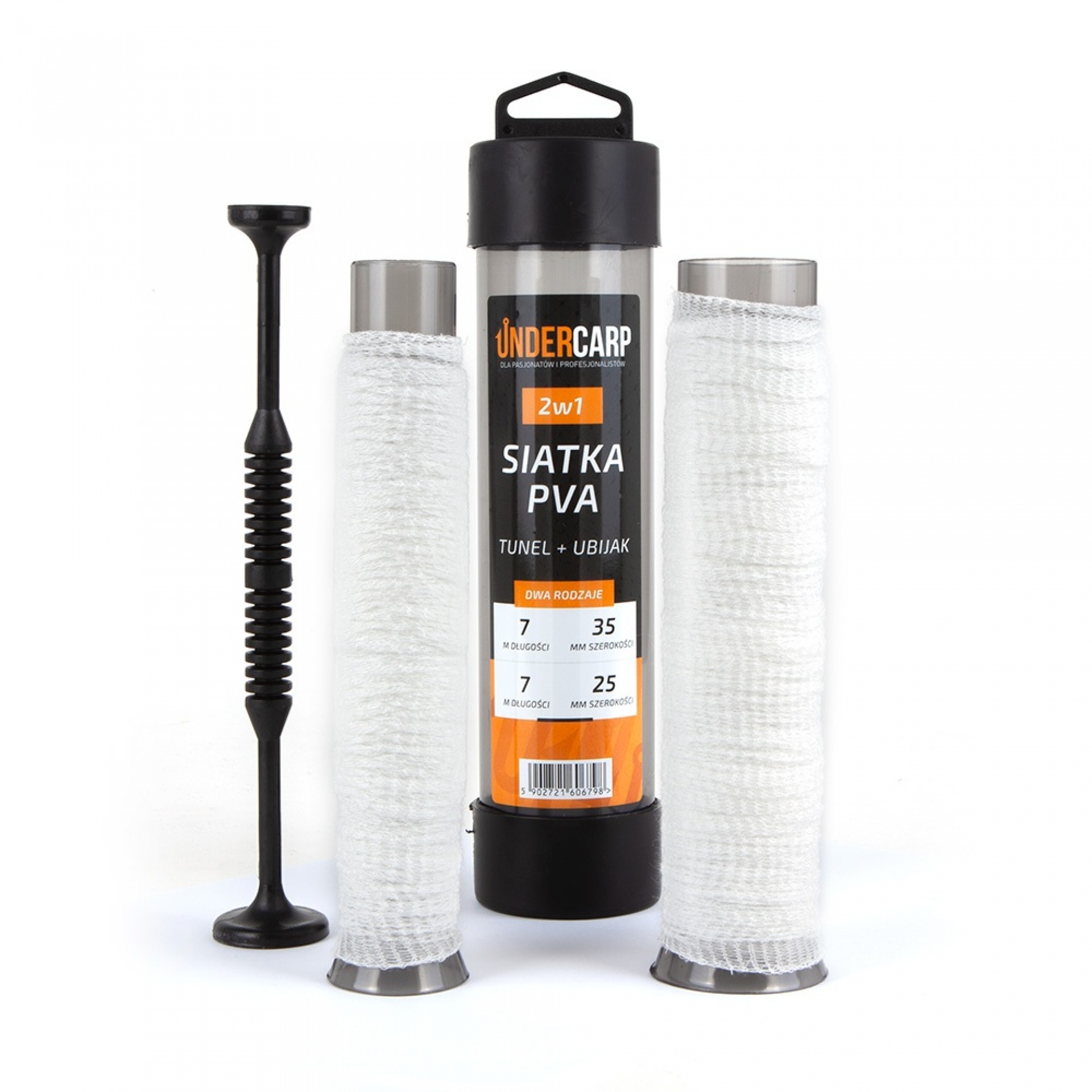 UnderCarp - Siatka Pva 2w1 Tunel + Ubijak 25mm 7m+35mm 7m