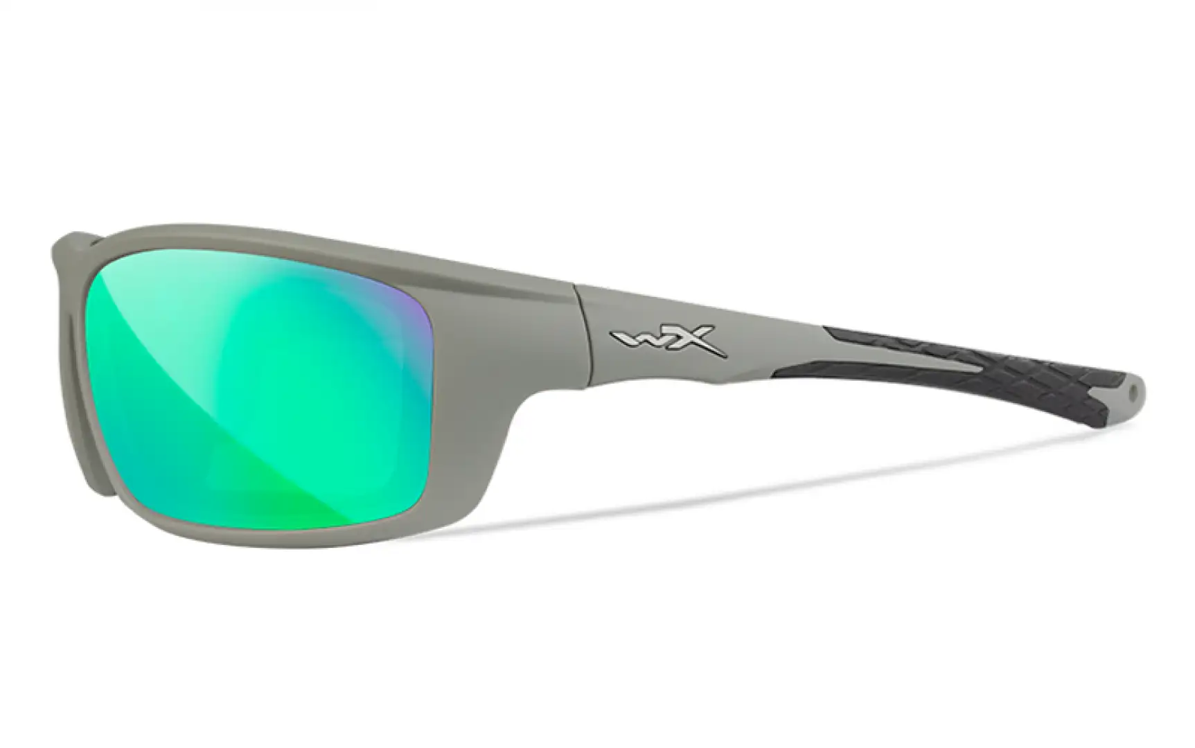 WileyX GRID Captivate Pol Green Mirror Lens Matte Cool Grey Frame