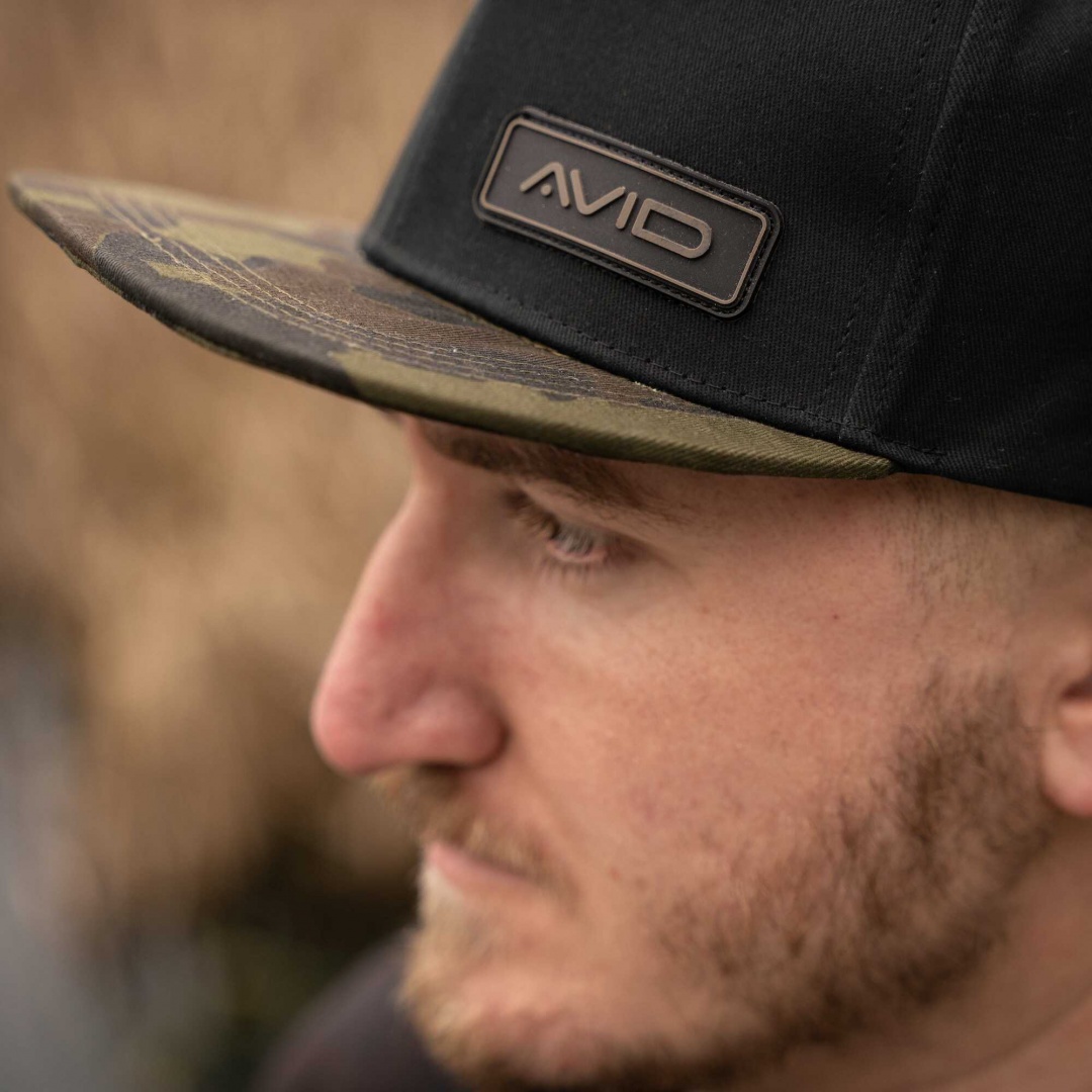 Avid Carp Camo Peak Snapback Cap