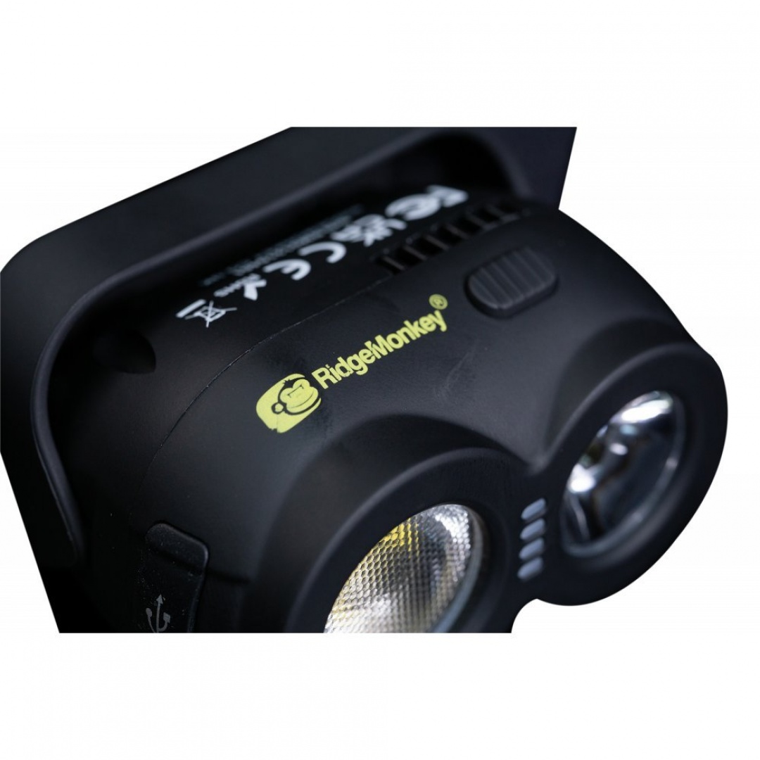 RidgeMonkey VRH150X USB Rechargeable Headtorch 