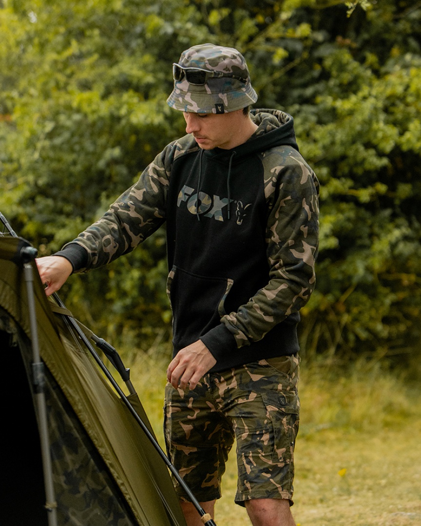Fox Black/CAMO Raglan Hoody