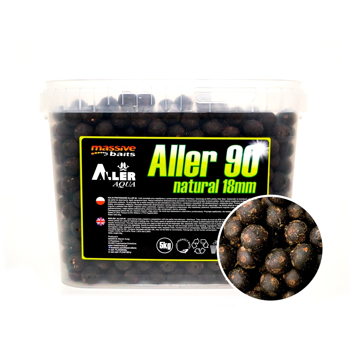 Massive Baits Aller 90 Natural Boilies