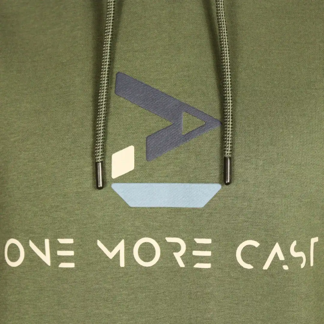 One More Cast Big-Eye Forest Green Hoodie