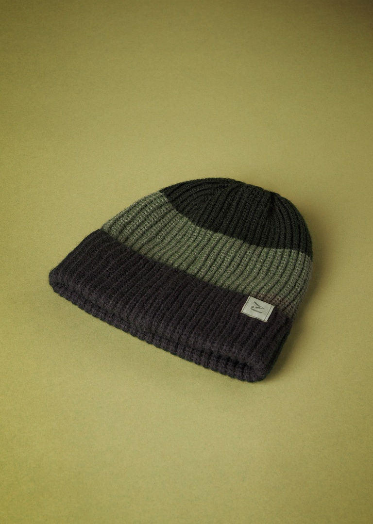 One More Cast Big Head Beanie - Black Stripe