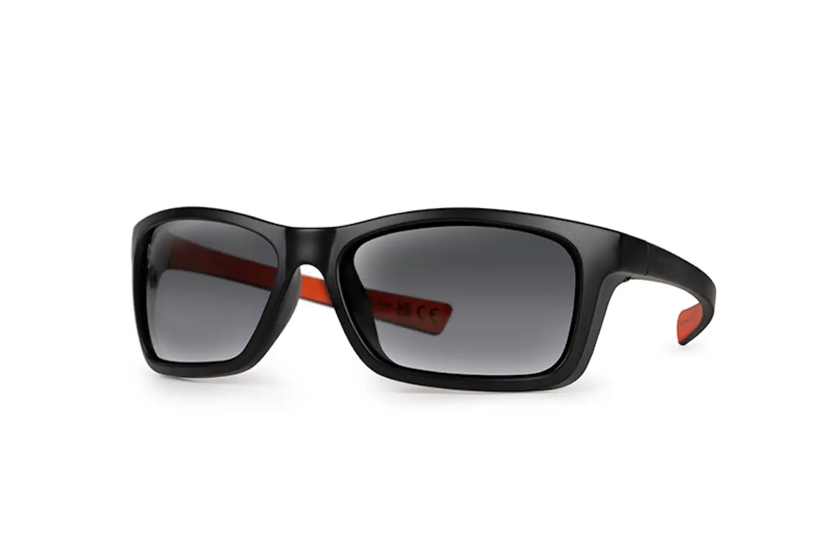 Fox Collection Wraps - Black & Orange Sunglasses - Grey Lense