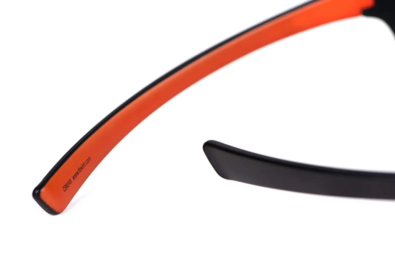 Fox Collection Wraps - Black & Orange Sunglasses - Grey Lense