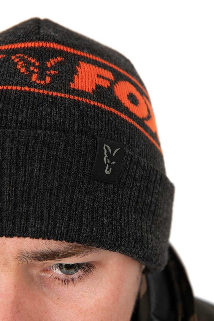 Fox Collection Beanie - Black & Orange