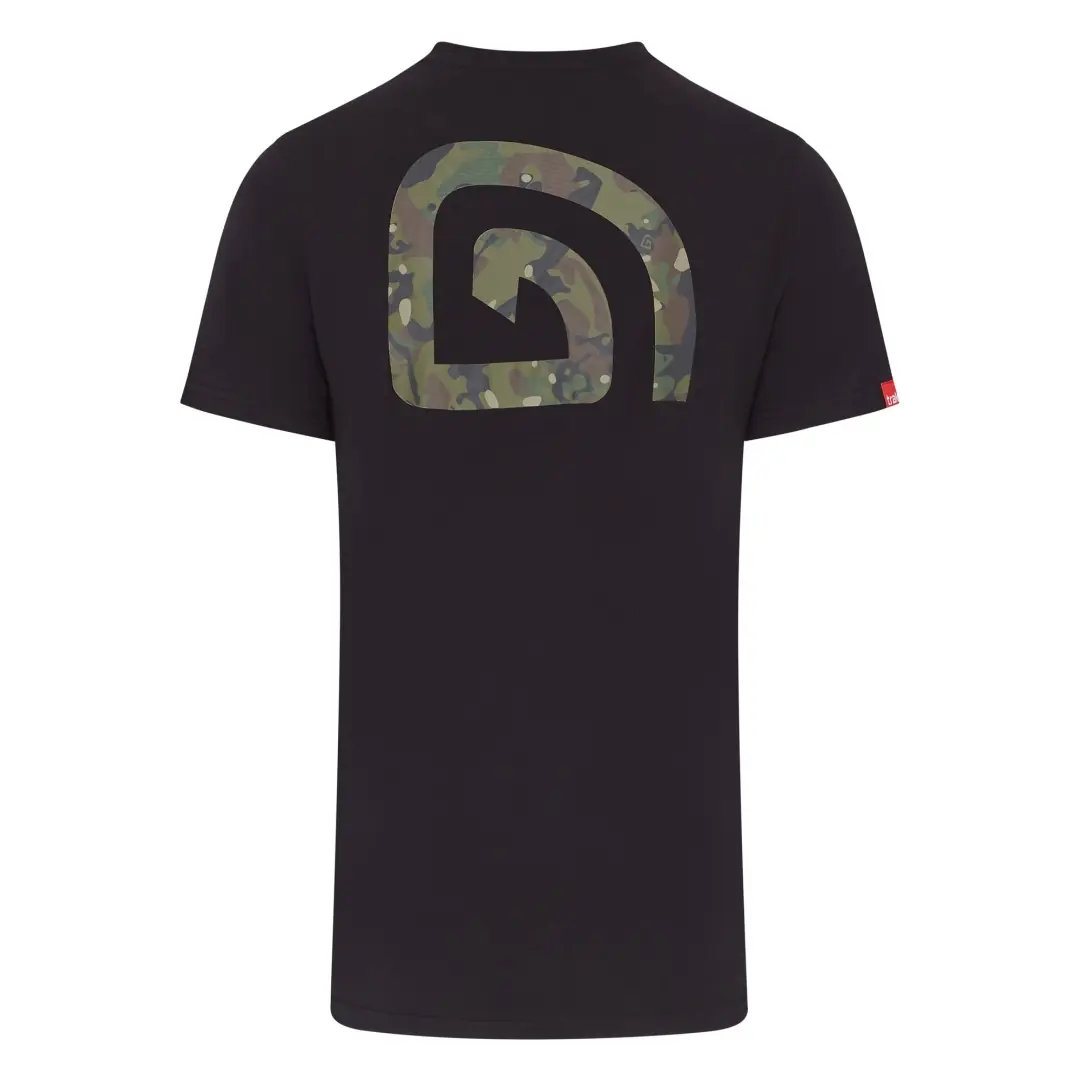 Trakker CR Logo T-Shirt Black Camo