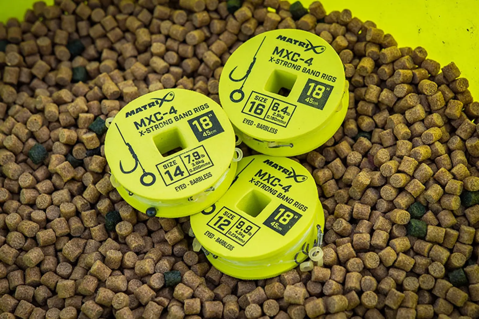Matrix MXC-4 Barbless X-Strong Bait Bands Rigs - 45cm