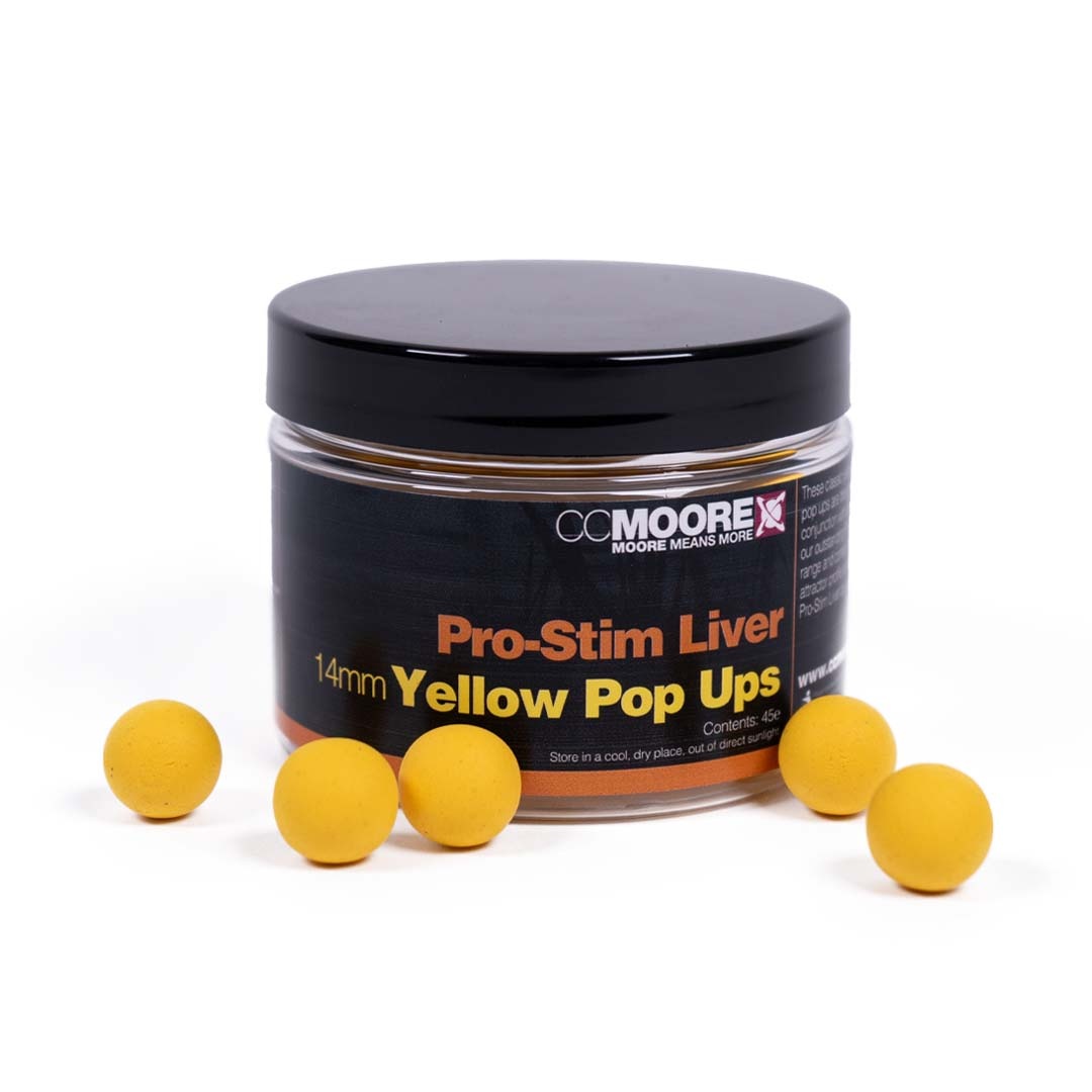 CCMoore Pro-Stim Liver  Pop Ups 14mm - Yellow