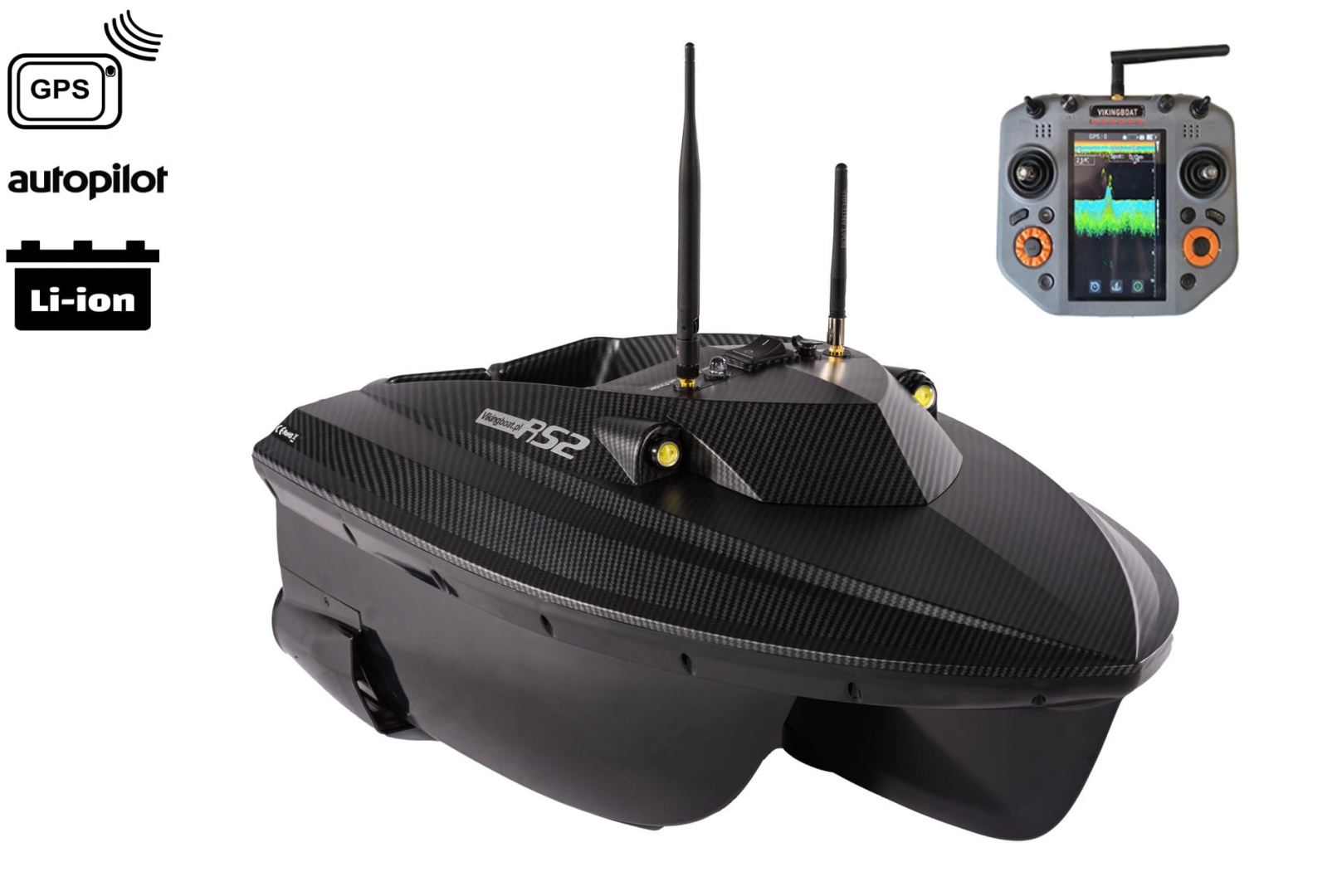 Viking Boat RS2 Carbon - (Fishfinder All in One with Remote Control)