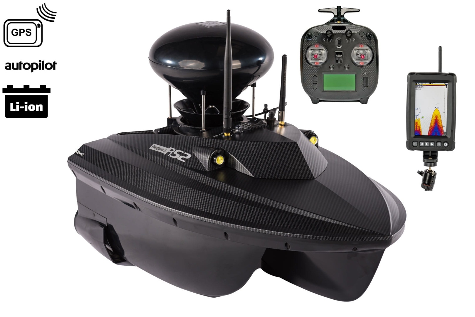 Viking Boat RS2 Carbon - (Sondeur T600 + Lance-appâts)