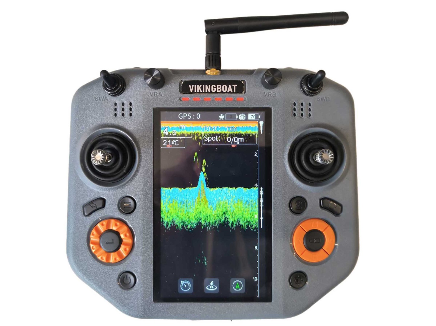 Viking Boat RS2 Carbon - (Echo Sounder All in One with Pilot + Bait Spreader)