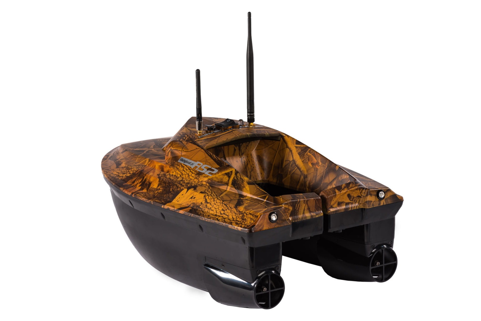 Viking Boat RS2 CAMO - (Ecosonda Todo en Uno con Control Remoto + Dispensador de Cebo)