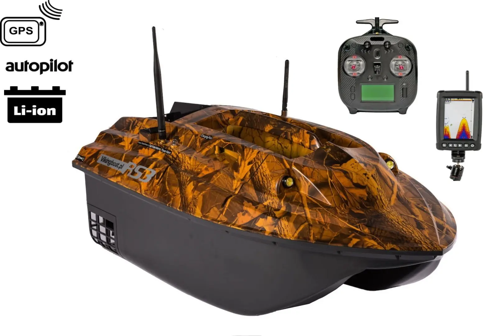 Viking Boat RS3 CAMO - (Echolot T600)