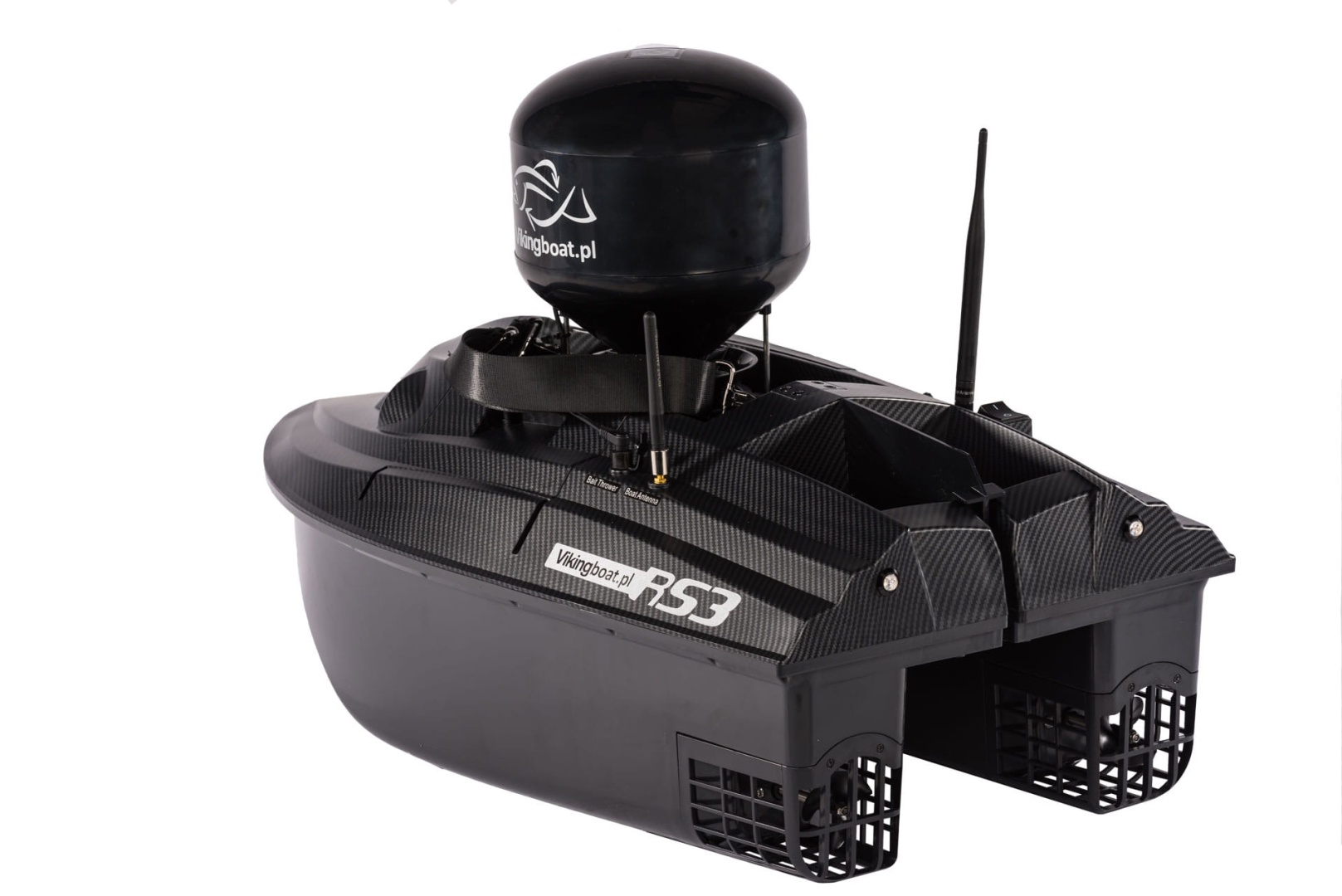 Viking Boat RS3 Carbon - (Fishfinder All in One in Remote + Bait Spreader)