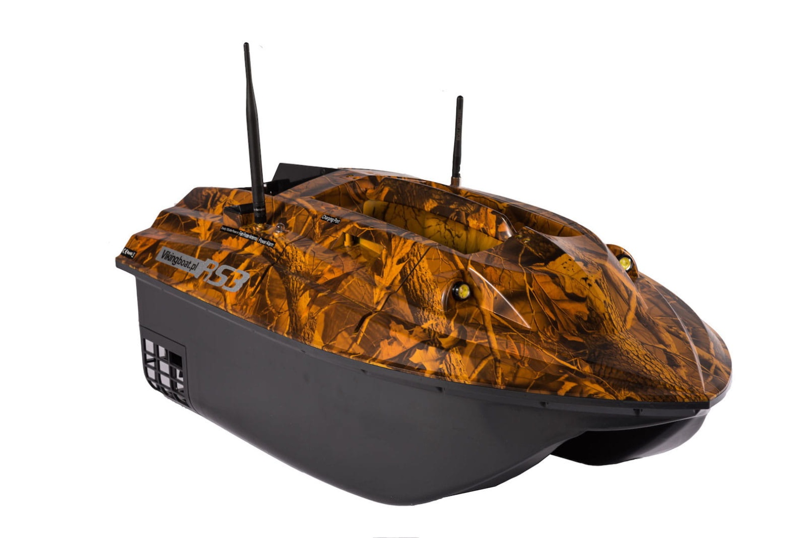 Viking Boat RS3 CAMO - (Echolot All in One mit Fernbedienung + Futterboilie-Verteiler)